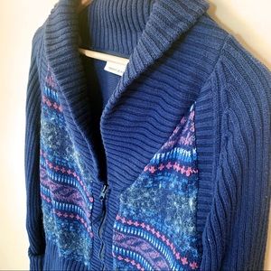 ‘DKNY Jeans’ Zip Front Cardigan Sweater